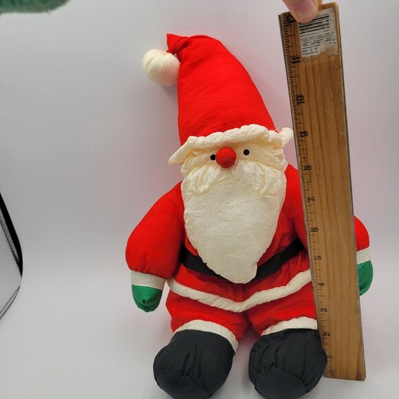 Vintage Department 56 Santa Clause Nylon Plush Stuffed Animal Christmas Decor - Picture 2 of 9